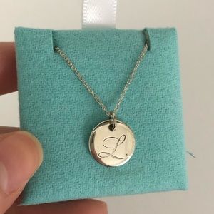 tiffany & co. “L” initial necklace